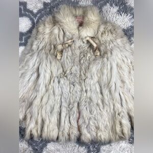 Echtes Pelz Vintage  Fox Fur Coat Luxury Fur Coat for Women Winter Coat 36-M